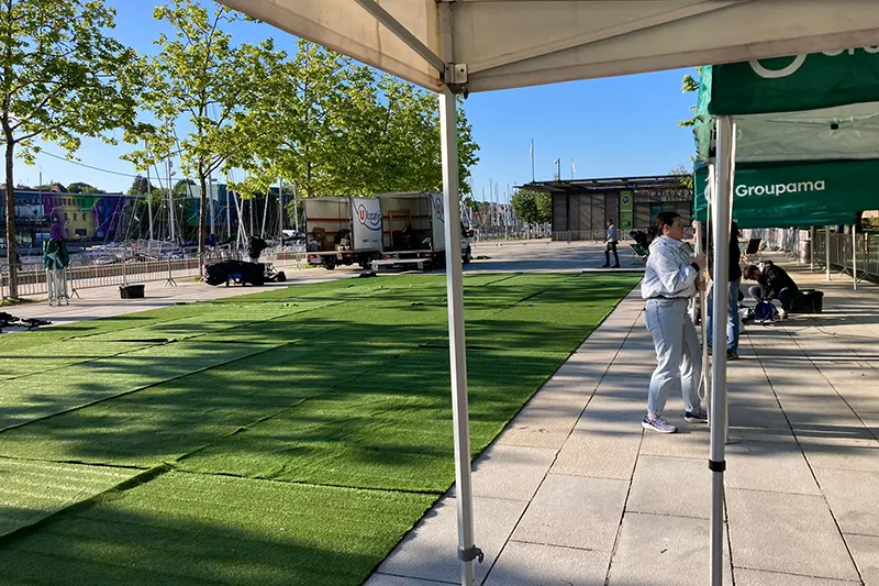 Installation de Fan zone